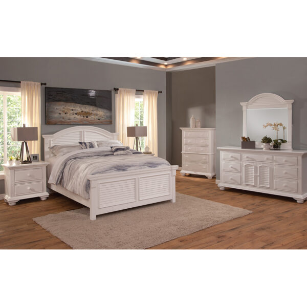 6510 Cottage Traditions 4 Pcs Bedroom Set- Queen Arched Bed, Triple ...